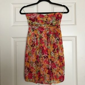Forever 21 strapless multicolored floral dress
